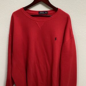 Polo by Ralph Lauren Men's Vibrant Red Crewneck Sweater